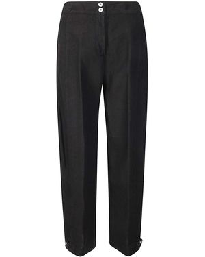 MSGM Pantalone Lino - Black