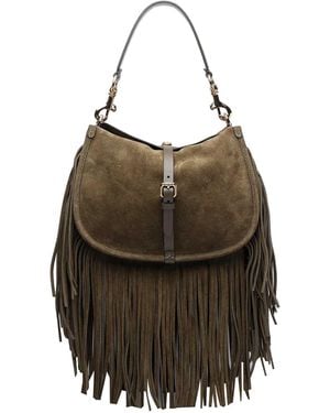 Etro Medium Suede Pony Shoulder Bag - Green