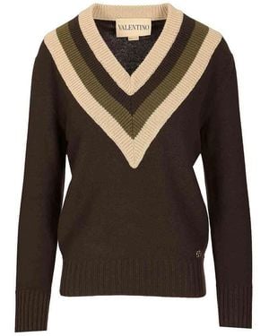 Valentino Garavani Wool And Cashmere Sweater - Black