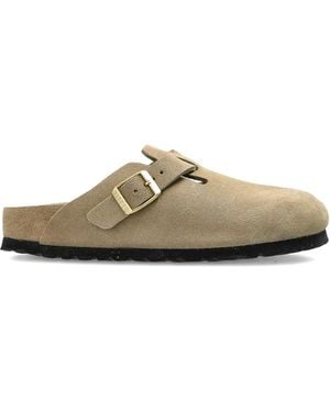 Birkenstock Boston Exq Taupe Suede Leather - Brown