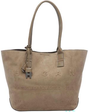 Hogan Small Address Shopping Bag - Natural