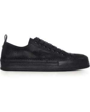 Ann Demeulemeester Leather Trainer - Black