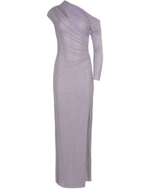 Self-Portrait Dress Made Of Polyester - Purple