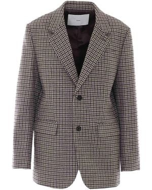 DUNST Bege Check Lily Jacket - Gray