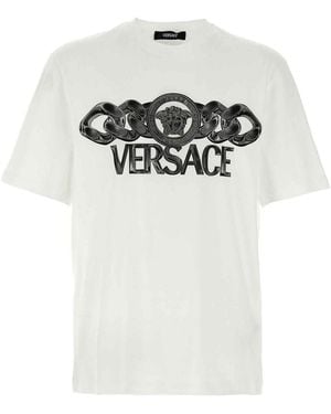 Versace Medusa Logo Print T-Shirt - White