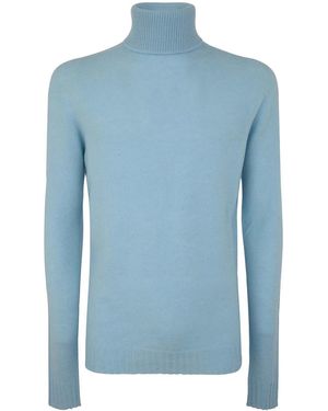 MD75 Cashmere Turtle Neck Jumper - Blue