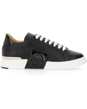 Philipp Plein Calf Leather Trainers - Black