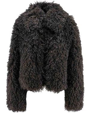 Stand Studio Zaylee Faux Fur Jacket - Black