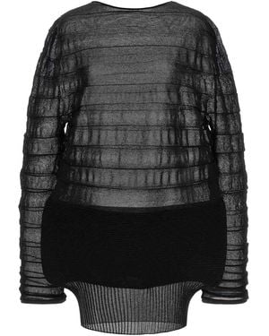 Issey Miyake Moving Knit Top - Black
