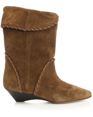 Isabel Marant Edoa Soft Suede Boots - Brown
