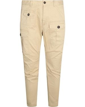 DSquared² Cotton Blend Cargo Pants - Natural