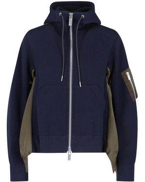 Sacai Zip Sweatshirt - Blue