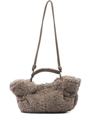 Hereu Arta Mini Shearling Tote - Grey