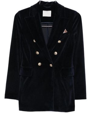Circolo 1901 Cotton Double-Breasted Jacket - Black