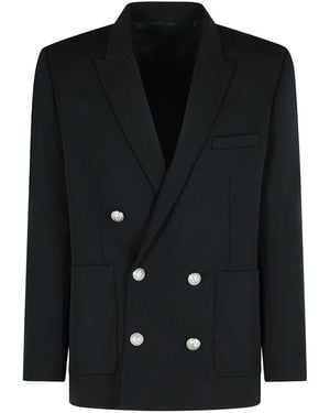 Balmain Virgin Wool Blazer - Black