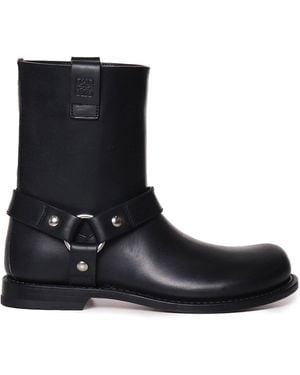 Loewe Smooth Leather Pull-On Boot - Black