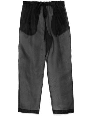KHAITE Trenton Silk Organza Trousers - Black