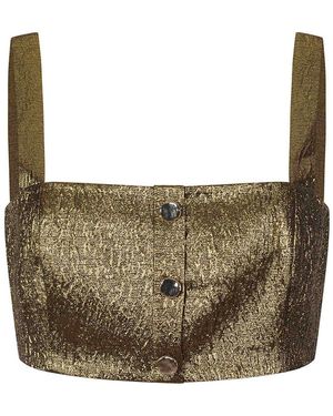 Self-Portrait Top - Brown