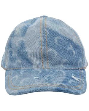 Marine Serre Denim Moon Light Baseball Cap - Blue