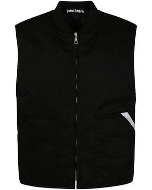 Palm Angels Pocket Logo Vest - Black