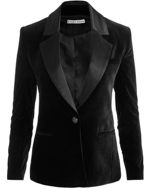Alice + Olivia Silas Velvet Jacket - Black