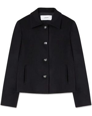 Lardini Single-Breasted Wool Jacket - Black