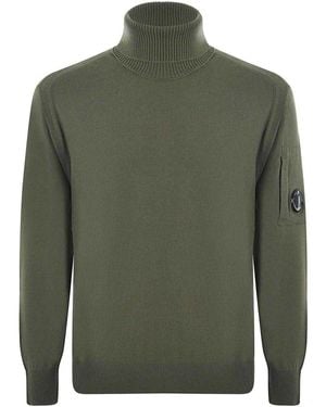 C.P. Company Wool Blend Turtleneck - Green