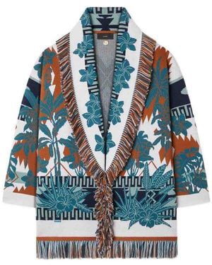 Alanui Island Soul Wool Cardigan - Blue