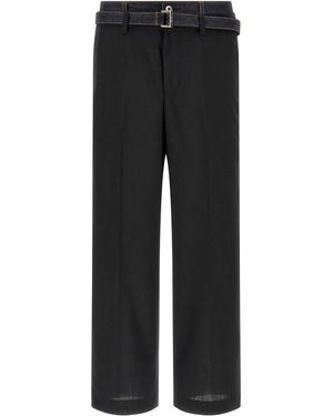Sacai Denim Insert Trousers - Black