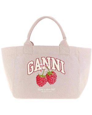 Ganni Medium Shopping Bag - Pink