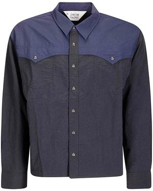 Brain Dead Nylon Western Shirt - Blue