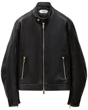 Versace Leather Outerwear - Black