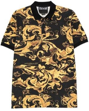 Versace Jeans Couture Maglietta Stampata A Stampa - Nero