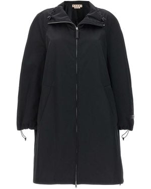 Marni Parka Satin Technical Hood - Black