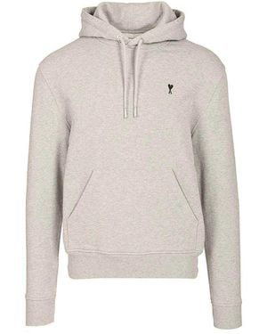Ami Paris Ami De Coeur Hoodie - White