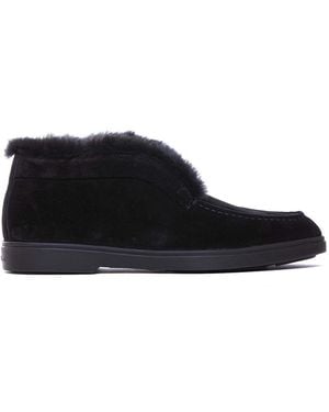 Santoni Ankle Booties - Black