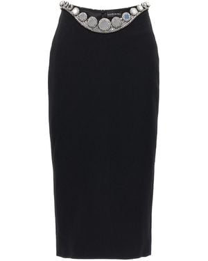 David Koma Puffer Circle Embroidery Skirt - Black
