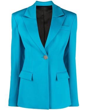 The Attico Single Breasted Blazer - Blue