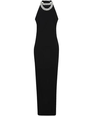 Balmain Ls Db Col Shoulder Cut Knit Dress in White | Lyst