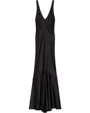 Sportmax Long Satin Dress Katia - Black