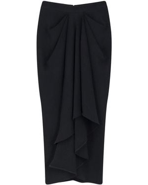 Givenchy Draped High-Rise Pencil Skirt - Black