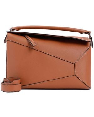 Loewe Puzzle Edge New Large Shoulder Bag - Brown