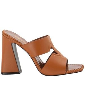 Roberto Cavalli Logo Sandals - Brown