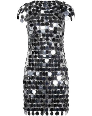 Rabanne Mirror-Effect Mini Dress - Black