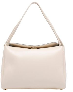 THEMOIRÈ Butter Cream Calipso Trunk Shoulder Bag - White