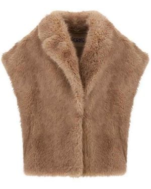 Herno Chantilly Fur Vest - Brown