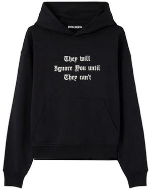 Palm Angels Statement Regular Hoodie - Black