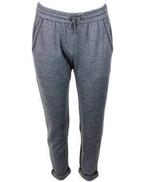 Brunello Cucinelli Cotton Tracksuit Bottom - Gray