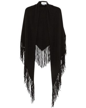 Vanisé Vanis Caterina Coffee Cashmere Cape - Black