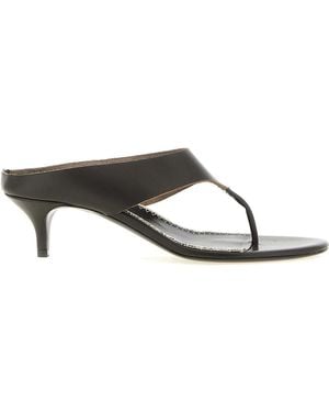 Magda Butrym Leather Sandals - Brown